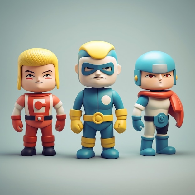 Cartoon Action Figures 3d