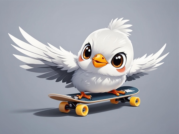 cartoon avian character artwork