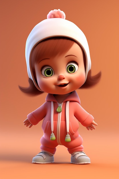 Cartoon BABY WOMAN 3d character