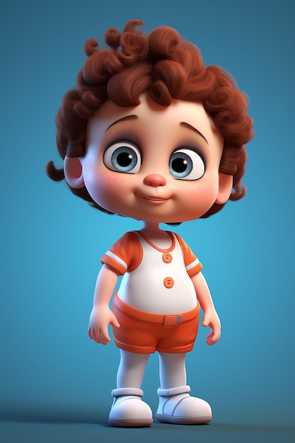 Cartoon BABY WOMAN 3d character