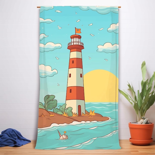 Cartoon Beach Towel 3D