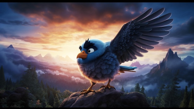 cartoon bird HD wallpaper photographic image