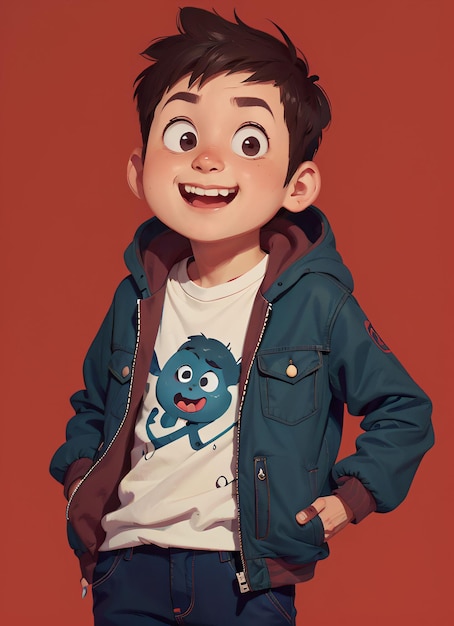 a cartoon boy