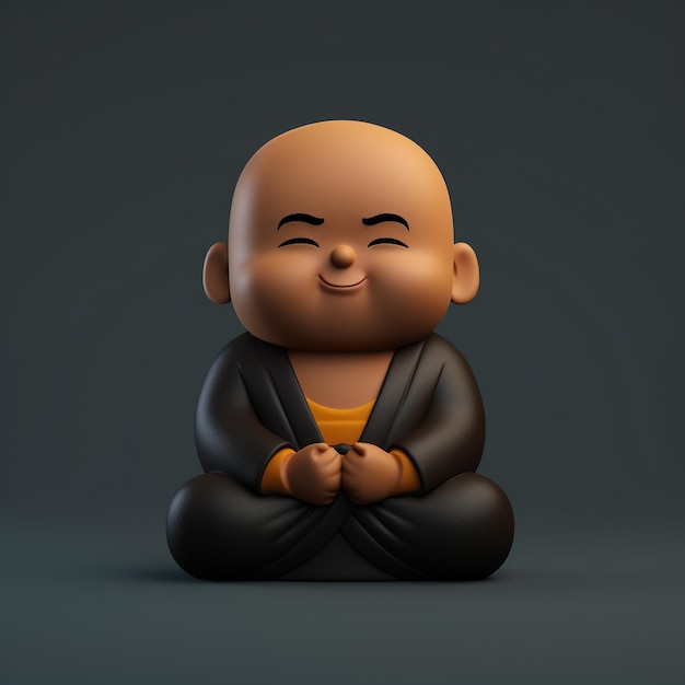 Cartoon buddha 3D