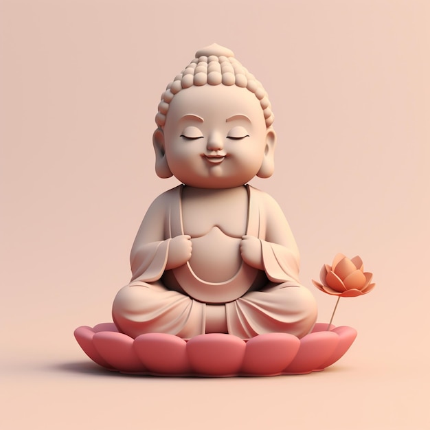 Cartoon buddha 3D