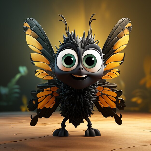 cartoon butterfly 3D