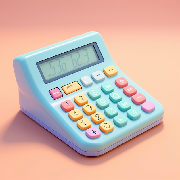 Cartoon calculator 3D