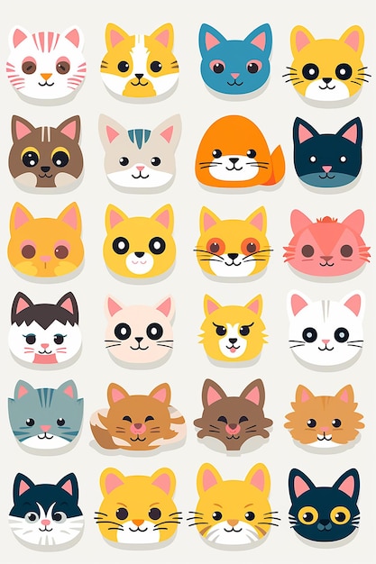 cartoon cat sticker card