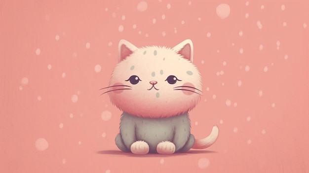 A cartoon cat with a pink background and the words cat on the front.