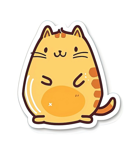 a cartoon cat with a sticker that says  cat