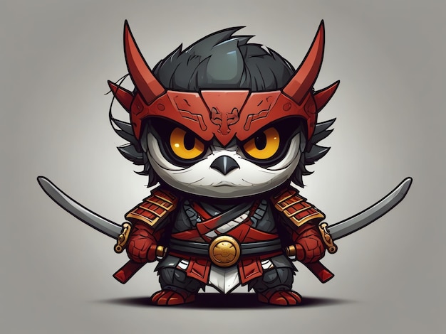 a cartoon of a cat with a sword and shield