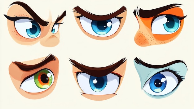 Photo cartoon character eyes illustration