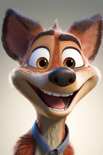 A cartoon character from the disney pixar's animated movie the fox and the hound.