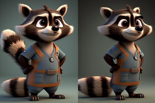 A cartoon character from the movie rocket raccoon.