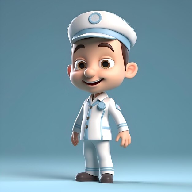 Cartoon character of a nurse with a stethoscope on his neck