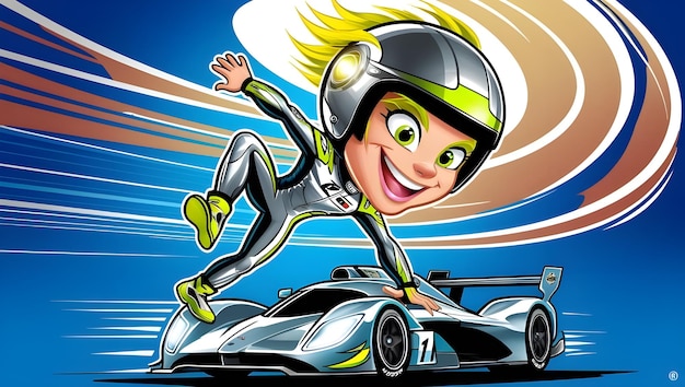 Photo cartoon character racing games