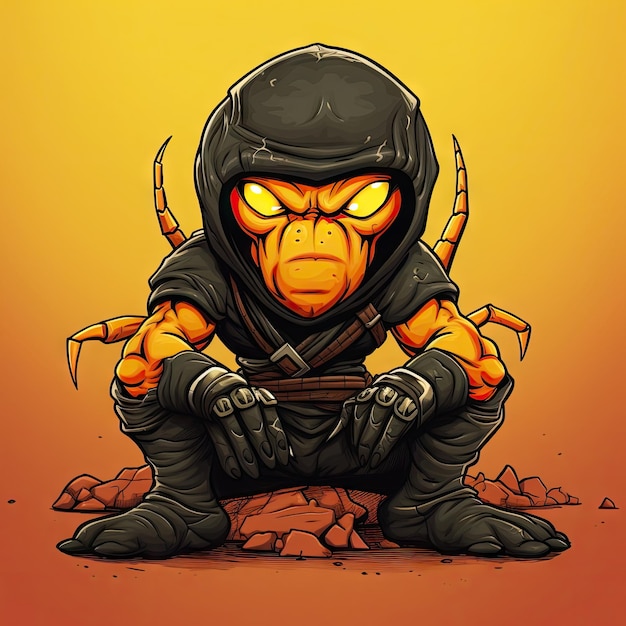 Cartoon character of scorpion