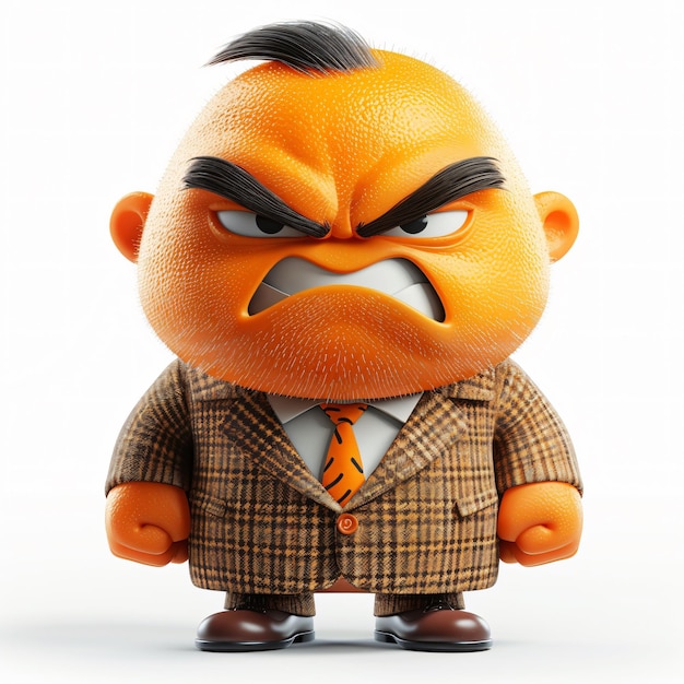 a cartoon character with a angry expression on his face