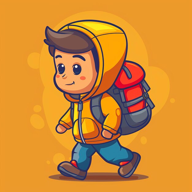 Photo a cartoon character with a backpack and a backpack