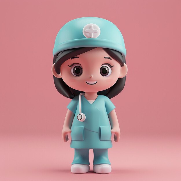 Photo a cartoon character with a blue helmet and a white button on the front