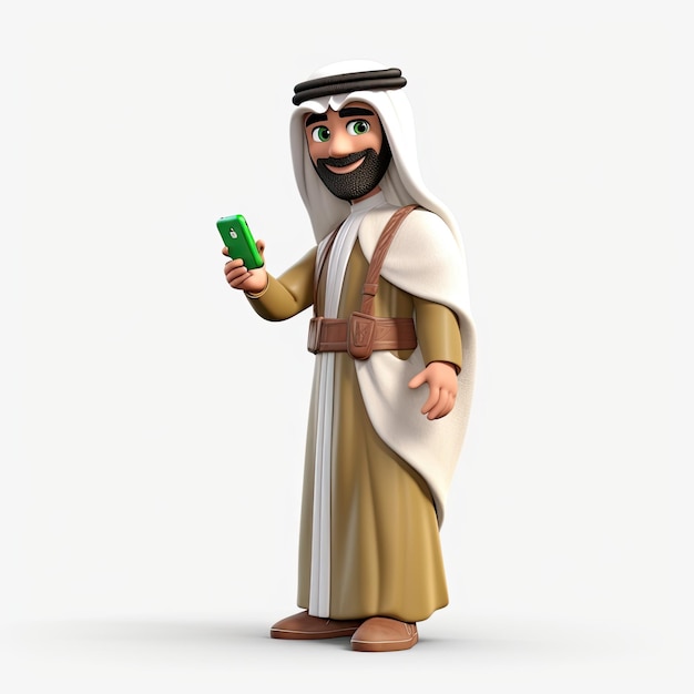 A cartoon character with a green money in his hand