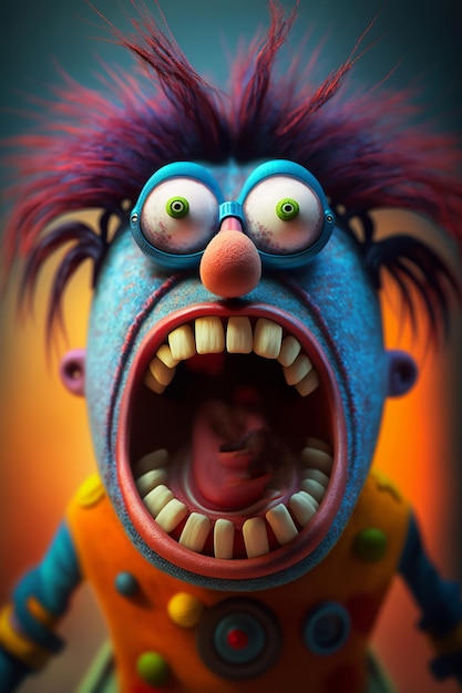 A cartoon character with a mouth open and the word muppets on it.