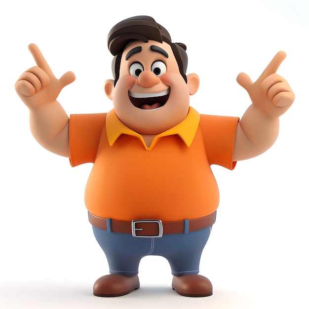 a cartoon character with an orange shirt that says quot bob quot