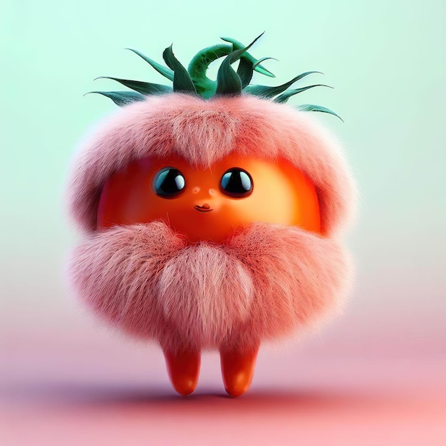 A cartoon character with a pink hat and a beard