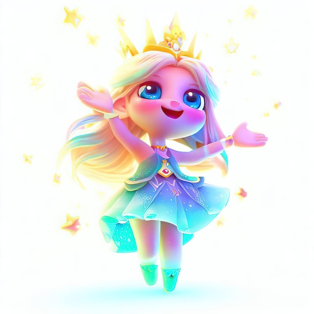 A cartoon character with a star on her head