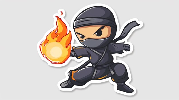 a cartoon character with a sticker that says  ninja