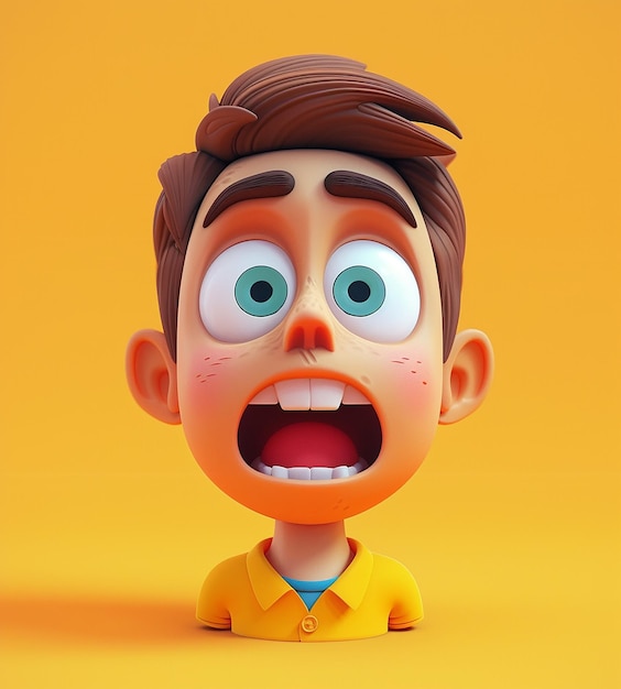 cartoon character with a surprised expression on his face