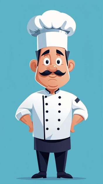 Cartoon Chef Character In Uniform Vector Illustration In A Flat Style