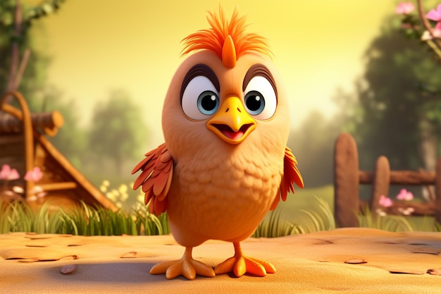 cartoon chicken bird