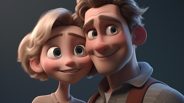 A cartoon couple