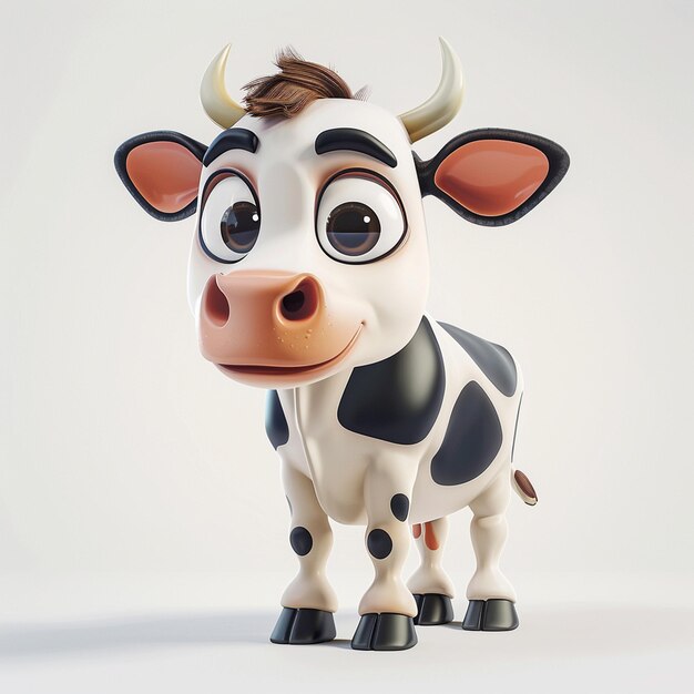 Photo a cartoon cow in standing pose