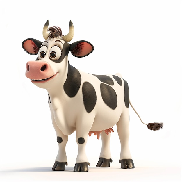 Photo a cartoon cow in standing pose