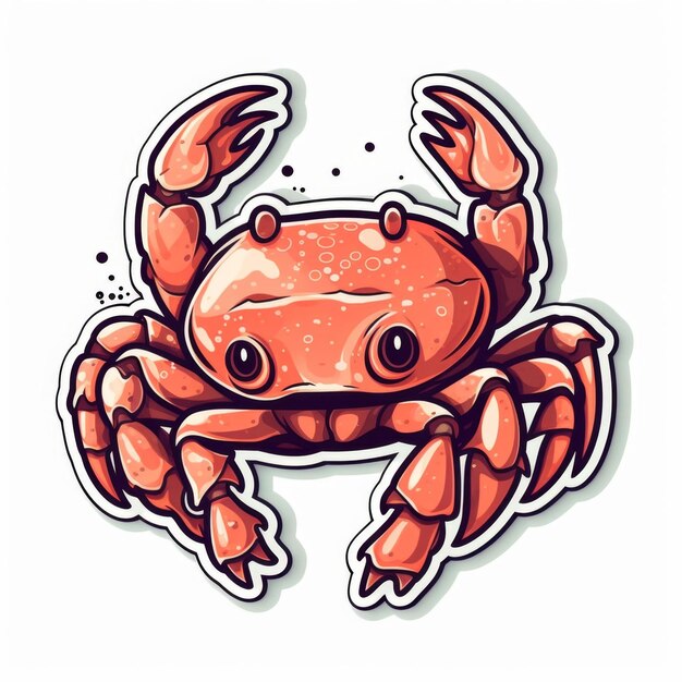 Cartoon Crab Illustration Fun and Playful Design