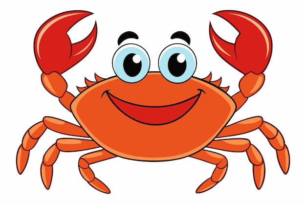 Photo a cartoon crab with a smile and a smile