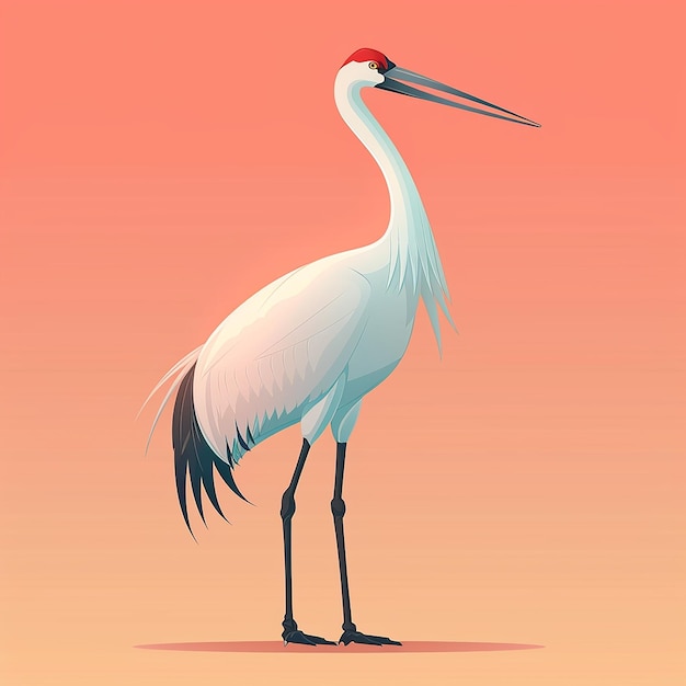 Cartoon Crane Vector Icon