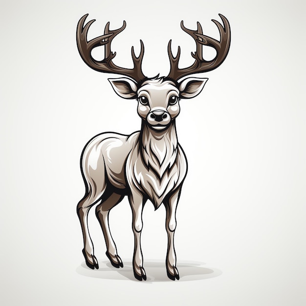 a cartoon of a deer