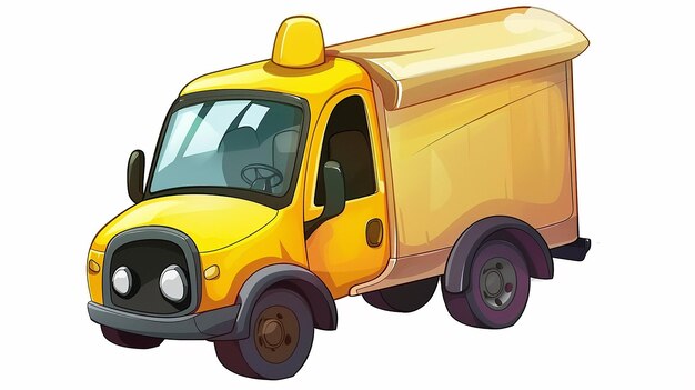 Photo a cartoon delivery truck for kids book