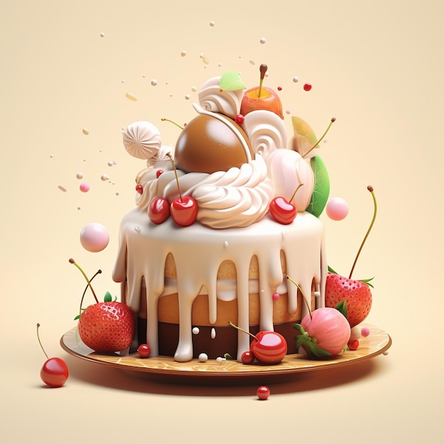 Cartoon dessert 3D