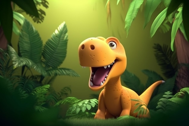 A cartoon dinosaur with the word t - rex on the front.