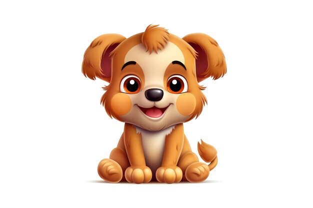 Photo a cartoon dog with a big smile on his face.