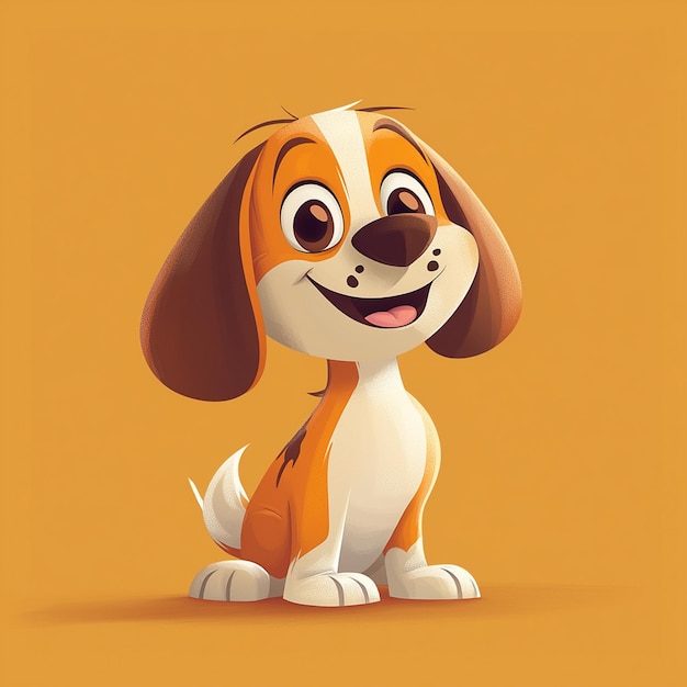 Photo a cartoon dog with a big smile on his face