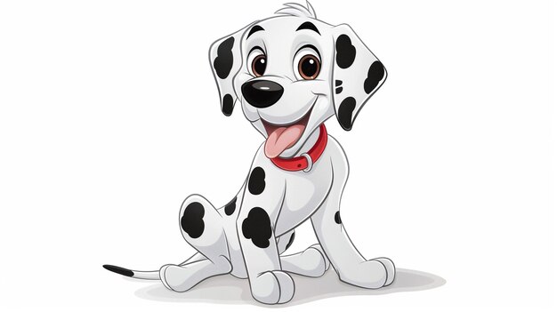 Photo a cartoon dog with a red collar and a black collar