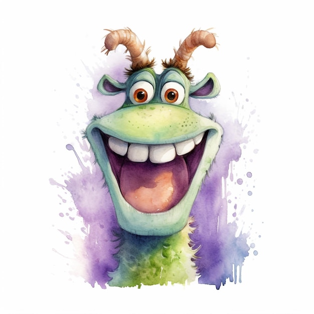 A cartoon dragon with a big smile on his face