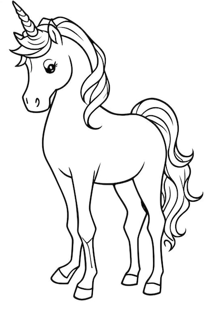 Photo a cartoon drawing of a horse with a tail that says  the horse