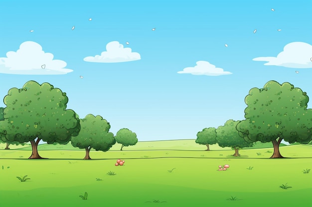 Cartoon Drawing Images background and copy space