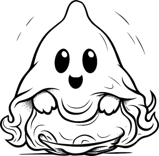 Photo a cartoon drawing of a mushroom with a smile on it